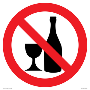 Prohibition: No alcohol